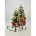 thumbnail image 3 of Member's Mark Decorative Sleigh with Pre-Lit Topiaries, 3 of 7