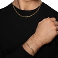 thumbnail image 5 of Solid Figaro Link Chain Bracelet in 14K Gold, 5 of 5
