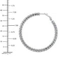 thumbnail image 6 of Italian Diamond Cut Snake Hoop Earrings in Sterling Silver, 6 of 7