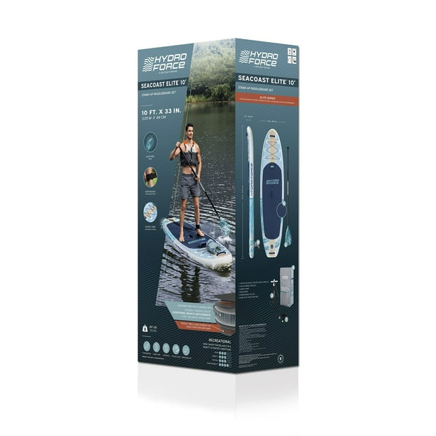Hydro-Force 10' Seacoast Elite Inflatable Stand-Up Paddleboard Set