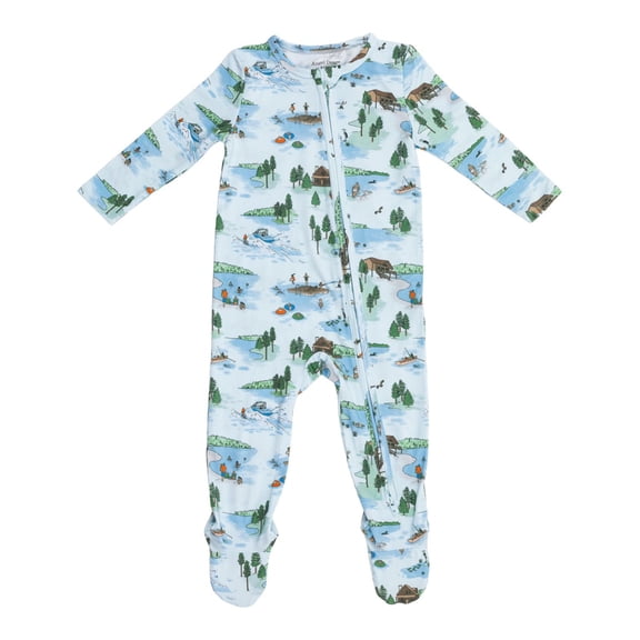 Angel Dear Baby Boys 2-Way Zipper Footie