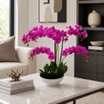 thumbnail image 3 of Artificial 20" Orchid in White Ceramic Planter, Assorted Colors, 3 of 5