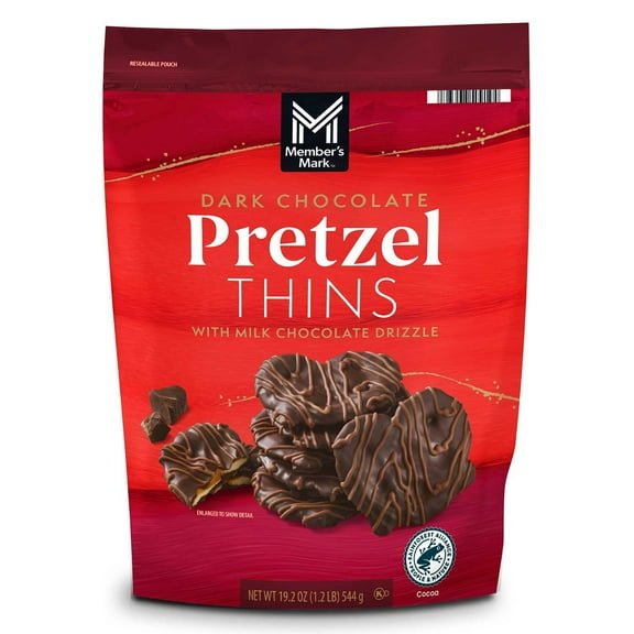 Member's Mark Dark Chocolate Pretzel Thins, 19.2 oz.