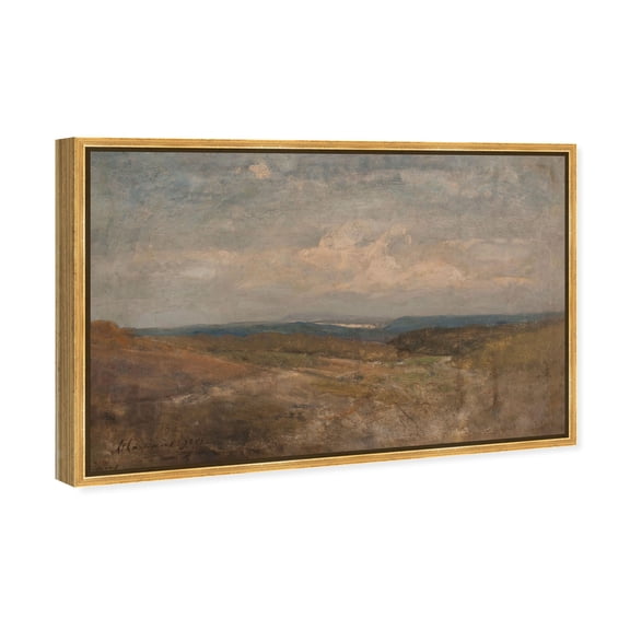 Hill Top View Vintage Landscape Canvas Print by Oliver Gal Prints