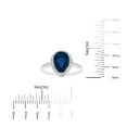 thumbnail image 3 of Pear Cut Lab Created Gemstone & 0.19 CT. T.W. Diamond Ring in 14K Gold, 3 of 4