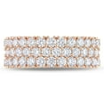 thumbnail image 5 of 1.68 CT. T.W. Diamond Triple-Row Semi-Eternity Band in 14K Gold, 5 of 9