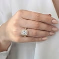 thumbnail image 7 of 3.60 CT.T.W. Radiant Cut Lab Grown Diamond Bridal Set in 18K Gold, 7 of 8