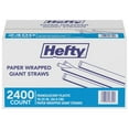 thumbnail image 1 of Hefty Giant Translucent Wrapped Plastic Straws, 10.25", 2, 400 ct., 1 of 5