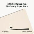 thumbnail image 4 of Smead Reinforced Straight End Tab Two Fastener Heavyweight File Folder, Manila Letter, 50ct., 4 of 7
