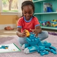 thumbnail image 2 of MEGA BLOKS Fisher-Price Build & Chomp Dinosaur T-Rex Block Toy with Rolling Wheels, 25 pc., 2 of 6