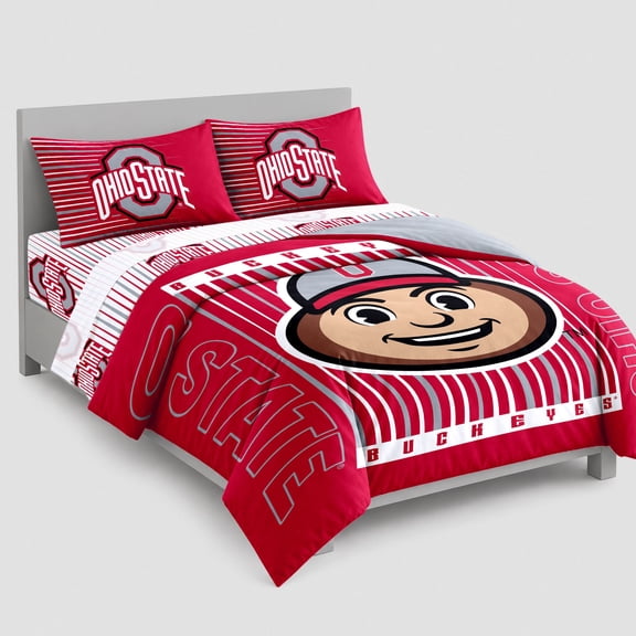 Logo Brands Ohio State Buckeyes Bed-In-A-Bag Set