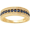 thumbnail image 1 of Blue Sapphire and Diamond Band Ring in 14K Gold, 1 of 6