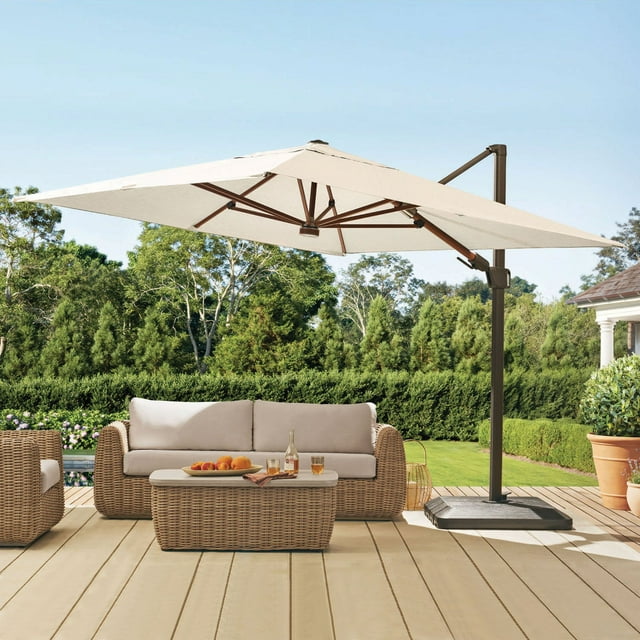 Member's Mark 10' x 10' Cantilever Offset Umbrella with Sunbrella Fabric