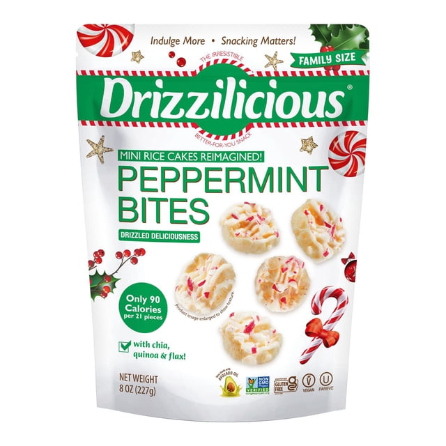 Drizzilicious Peppermint Mini Rice Cakes, 8 oz.