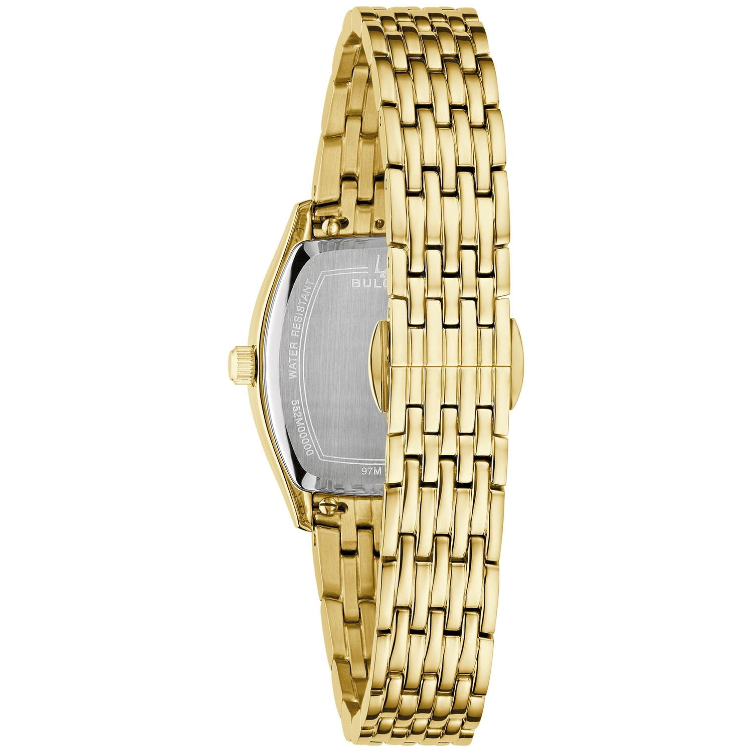 Bulova Gold Women\'s Watch with Silver Accents #526 Bulova Surveyor Mother-of-Pearl and Diamond Accent Dial Gold  main image 3