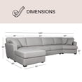 thumbnail image 4 of Elliot Stain-Resistant Fabric Cuddler Sectional, Assorted Colors, 4 of 11