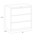 thumbnail image 2 of Hirsh 36" Wide 3-Drawer Lateral File Cabinet, Choose Color, 2 of 13