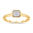 thumbnail image 1 of 0.50 CT.T.W. Emerald Cut Solitaire Lab Created Diamond Ring in 18K Yellow Gold, 1 of 5