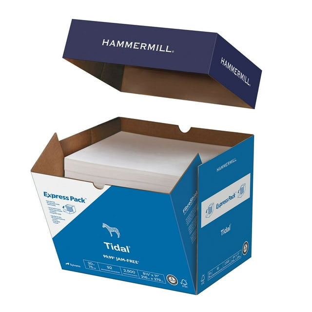 Hammermill Tidal Printer Paper, 8.5 x 11", 92 Bright, 20 lbs., Express Pack (2,500 sheets)