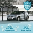 thumbnail image 7 of Arrow 10' x 15' x 9' Carport, 7 of 18