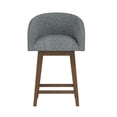 thumbnail image 12 of HH2 Home Upholstered Barrel Back Wood Adjustable Height Swivel Bar Stool, 12 of 19