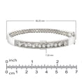 thumbnail image 5 of Lab Created White Sapphire Bezel Bangle Bracelet in Sterling Silver, 5 of 5
