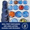thumbnail image 2 of Anchor Hocking SnugFit 26-Piece Glass Food Storage Containers with Navy Lids, 2 of 4
