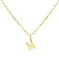 thumbnail image 1 of Initial Paperclip Chain Pendant Necklace in 14K Gold, 1 of 5