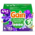 thumbnail image 1 of Gain Flings 4 in 1 Laundry Detergent Pacs, Moonlight Breeze, 152 ct., 1 of 10