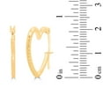 thumbnail image 6 of Open Heart Hoop Earrings in 14K Gold, 6 of 6