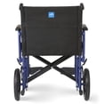 thumbnail image 5 of Medline Heavy Duty Transport Chair supports up to 500 lbs., 22" x 18" seat, Blue, 5 of 5