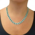 thumbnail image 4 of Lab Created Round Cut Sapphire Necklace in Sterling Silver, 4 of 4