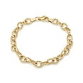 thumbnail image 1 of Ribbed Rolo Link Bracelet in 14K Yellow Gold, 1 of 3