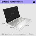thumbnail image 5 of HP Pavilion - 15.6" FHD IPS Laptop - 13th Generation Intel® Core™ i7-1355U Processor - 16 GB RAM - 512 GB SSD - Backlit Keyboard - 2-Year Warranty Care Pack - Windows 11 Home, 5 of 11