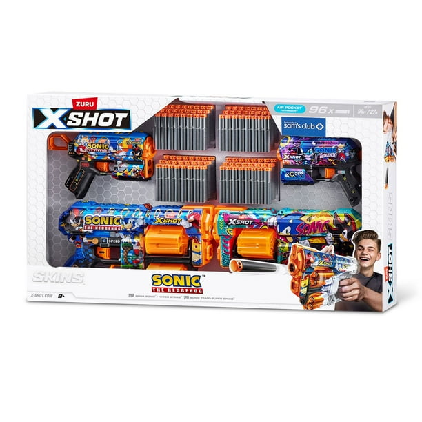 Zuru X-Shot Combo Pack Dread Sonic & Flux Sonic Blaster, 4