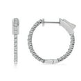 thumbnail image 2 of 0.45 T.W. Lab Created Round Diamond Hoop Earrings in 14K Gold, 2 of 5