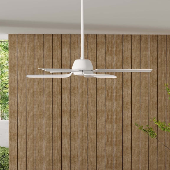 Hunter 52 inch AirStack ENERGY STAR® Damp Rated Ceiling Fan and Handheld Remote, Assorted Colors
