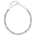 thumbnail image 1 of Multi-Cut Blue Topaz Halo Tennis Necklace in Sterling Silver, 1 of 4