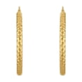 thumbnail image 3 of Diamond Cut Hoop Earrings in 14K Gold, 3 of 5