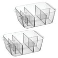 thumbnail image 6 of iDesign Divided Cosmetic Bin, 10.4" W x 7.1" D x 3.6" H, Clear, Set of 2, 6 of 8