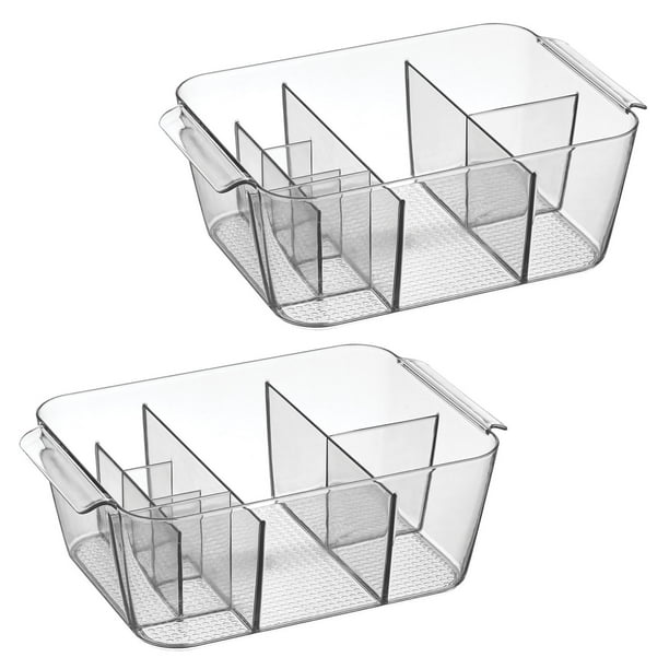 iDesign Divided Cosmetic Bin, 10.4