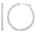 thumbnail image 2 of 5.00 CT. T.W. Round Cut Inside Out Diamond Hoop Earrings in 14K Gold, 2 of 4