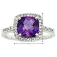 thumbnail image 4 of Cushion Cut Gemstone & 0.18 CT.T.W. Halo Diamond Ring in 14K Gold, 4 of 5