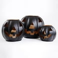 thumbnail image 4 of Member's Mark Pre-Lit Black Metal Jack-O-Lantern, Set of 3, 4 of 6