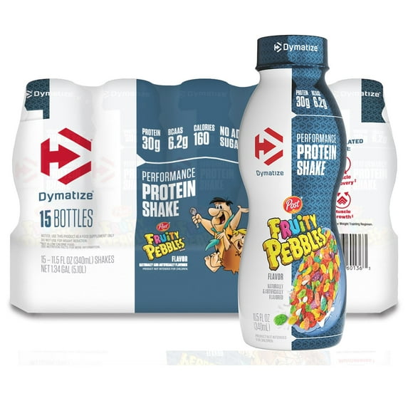 Dymatize Fruity Pebble 30g High Protein Shake, 11.5 fl. oz., 15 pk.