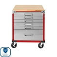 thumbnail image 4 of Seville Classics UltraHD 6-Drawer Rolling Cabinet, 28" W x 25" D x 34.5" H, 4 of 11