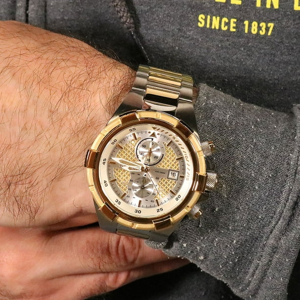 Invicta Men's Aviator 50.5mm Two Tone Stainless Steel Watch