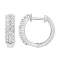 thumbnail image 2 of 1.00 CT. T.W. 14K White Gold Classic Pave Diamond Hoops, 2 of 3