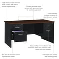 thumbnail image 5 of Hirsh Executive Office Modular Double Pedestal File Office Desk, Choose Color, 5 of 11