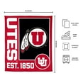 thumbnail image 3 of Logo Brands Utah Utes 60"x70" Super Plush Blanket, 3 of 6